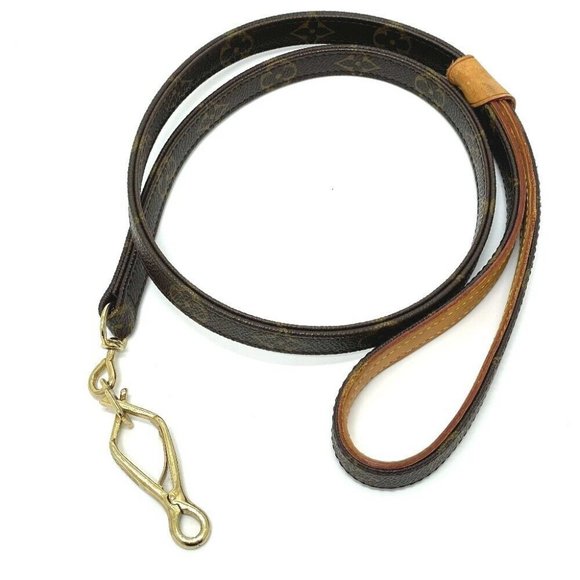 Authentic LOUIS VUITTON M58056 Monogram Lex-Baxter MM Pet Supplies Leash Brown - Picture 1 of 12